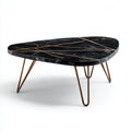 Concrete coffee table with black metal legs 100 x 70 x 30cm