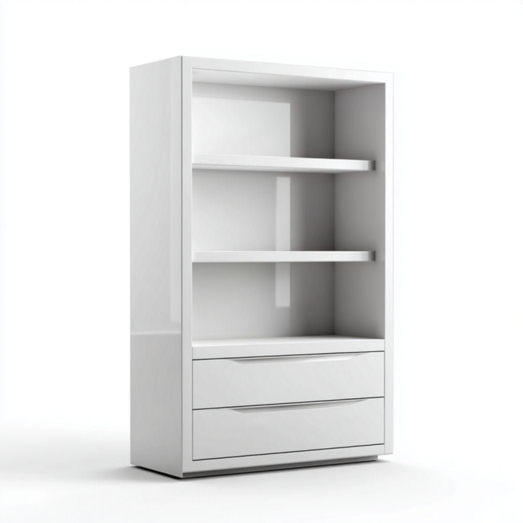 Wooden storage cabinet with glass door and adjustable shelves 100 x 50 x 150cm